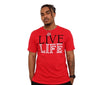 Red Live Life Tee