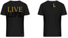 Black and Gold Live Life Tee